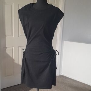 Universal Thread Black Cotton Side-Tie Mini Dress
